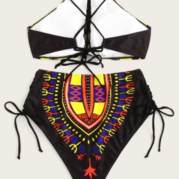 Tribal Neon Bikini -Plus Size - Picture 2 of 9